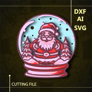 Santa Multilayer SVG/ Santa CNC file/ Cricut file / Cutting file svg/ Paper cut/ Laser cut file/  3D layer