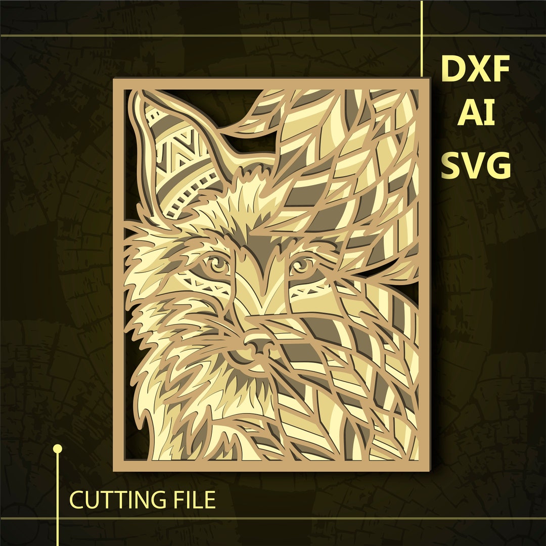 Fox Multilayer SVG. CNC. Cricut. Paper Cutting. Laser Cut File. 3D ...