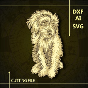 Goldendoodle Multilayer SVG file/ Cricut file / Multilayer svg/ Cutting file svg/ Paper cut/ Laser cut file/   3D layer