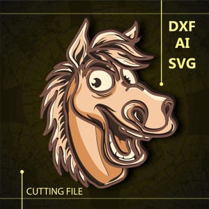 Horse Multilayer SVG/ Horse CNC file/ Cricut file / Cutting file svg/ Paper cut/ Laser cut file/ 3D layer