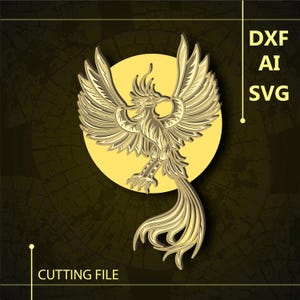Phoenix Multilayer SVG/ Phoenix CNC file/ Cricut file / Cutting file svg/ Paper cut/ Laser cut file/ 3D layer