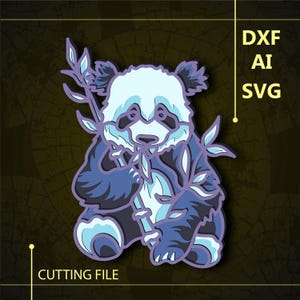 Panda Multilayer SVG/ Panda CNC file/ Cricut file / Cutting file svg/ Paper cut/ Laser cut file/ 3D layer