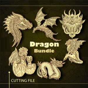 Dragon Multilayer SVG/ Dragon CNC file/ Cutting file svg/ Paper cut/ Laser cut file/ 3D layer