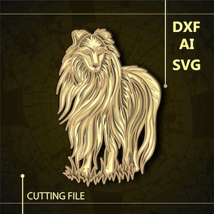 Collie Dog Multilayer SVG/ Collie Dog CNC/ Multilayer svg/ Cutting file svg/ Paper cut/ Multilayer SVG/