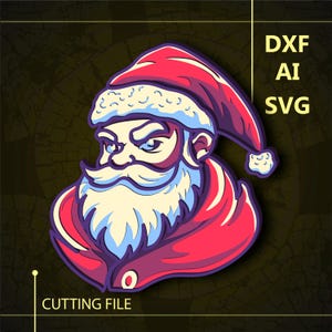 Santa Multilayer SVG/ Santa CNC file/ Cricut file / Cutting file svg/ Paper cut/ Laser cut file/ 3D layer