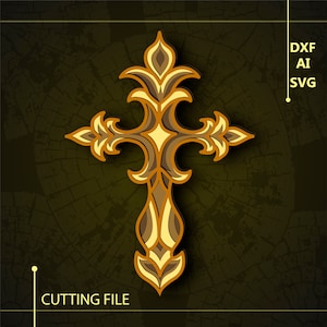 Cross Multilayer SVG/ Cross CNC file / Multilayer svg/ Cutting file svg/ Paper cut/ Laser cut file/ 3D layer