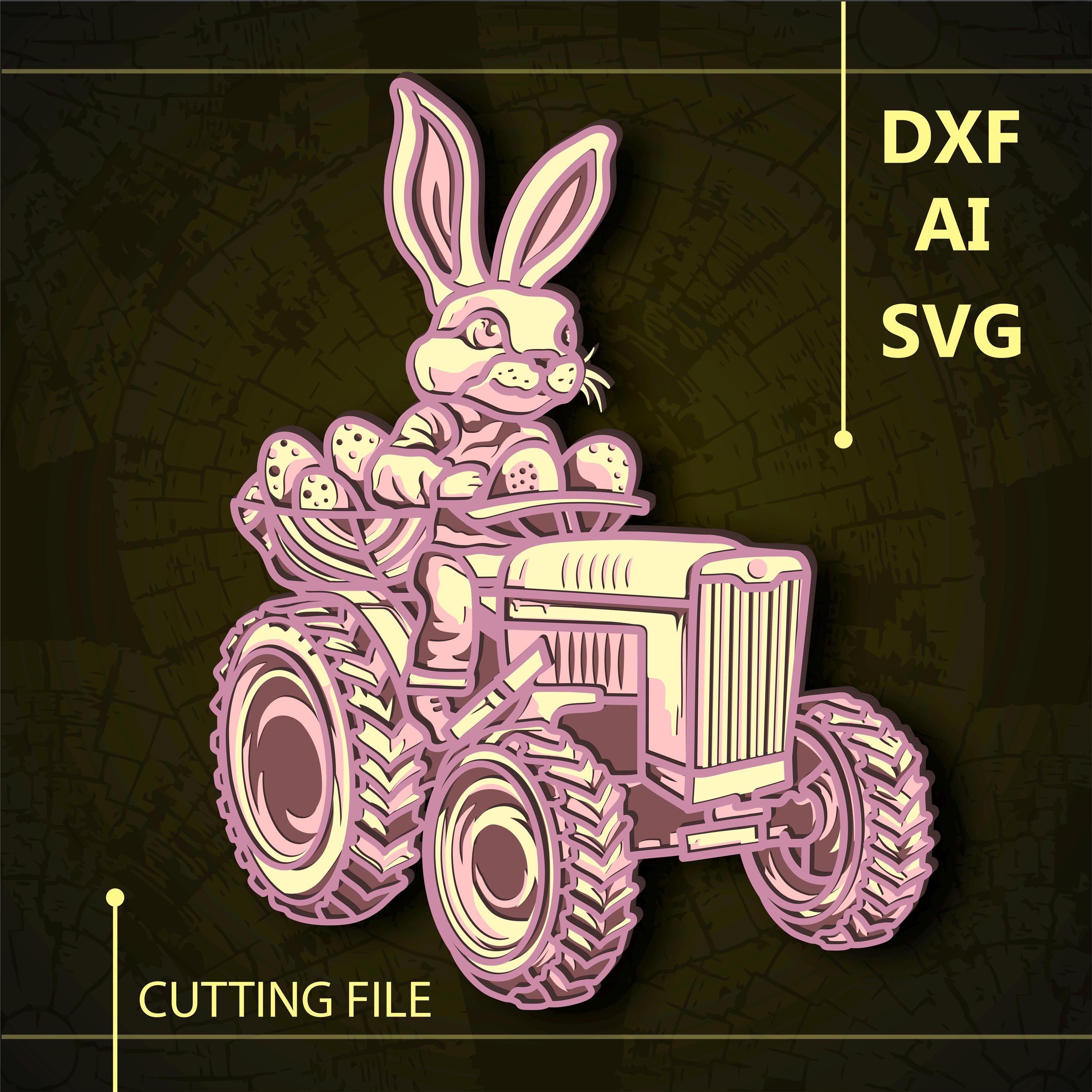 Easter Bunny Multilayer SVG. CNC. Cricut. Paper Cutting. Laser Cut