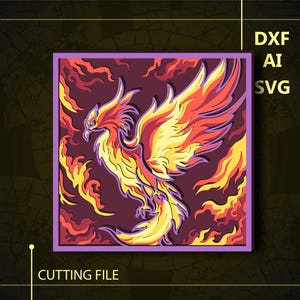 Phoenix Multilayer SVG/ Phoenix CNC file/ Cricut file / Cutting file svg/ Paper cut/ Laser cut file/ 3D layer