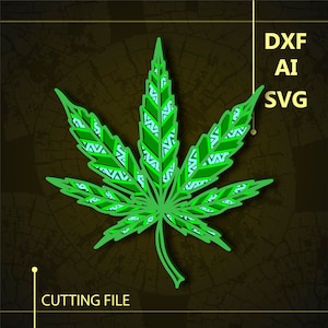 Marijuana Multilayer SVG/ Marijuana CNC file/ Cricut file/ Cutting file svg/ Paper cut/ Laser cut file/ 3D layer