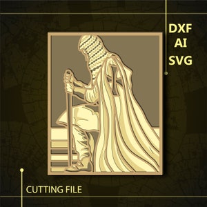 Knight Multilayer SVG/ Knight CNC/ Multilayer svg/ Cutting file svg/ Paper cut/ Multilayer SVG/