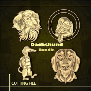 Bundle Dachshund  Multilayer SVG/ Bundle Dachshund  CNC file/ Cutting file svg/ Paper cut/ Laser cut file/ 3D layer