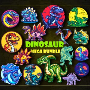 Mega Bundle Dinosaur Multilayer SVG. CNC. Cricut. Paper cutting. Laser cut file. 3D layer.