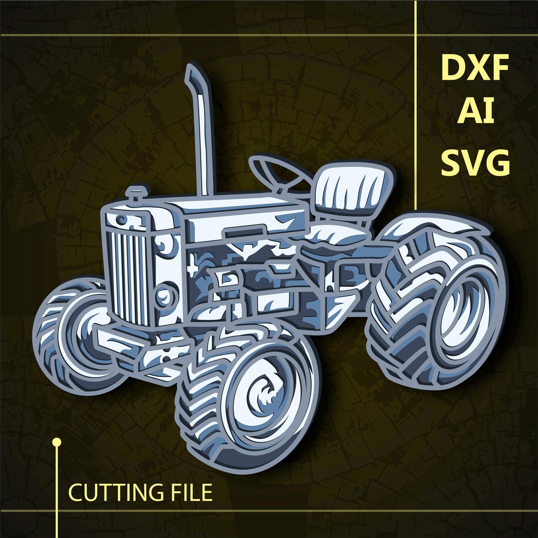 Multilayer Sign Tractor Tractor Multilayer SVG. CNC. Cricut. Paper Cutting. Laser Cut File. 3D ...