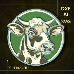 Cow Multilayer SVG/ Cow CNC file/ Cricut file / Cutting file svg/ Paper cut/ Laser cut file/       3D layer