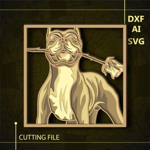 Pit Bull Dog Multilayer SVG/ Pit Bull Dog  CNC file/ Cricut file / Cutting file svg/ Paper cut/  Laser cut file/ 3D layer