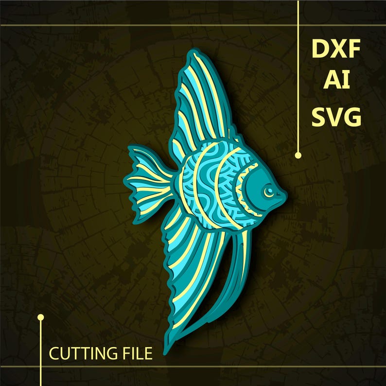 Fish Multilayer SVG. CNC. Cricut. Paper Cutting. Laser Cut File. 3D ...