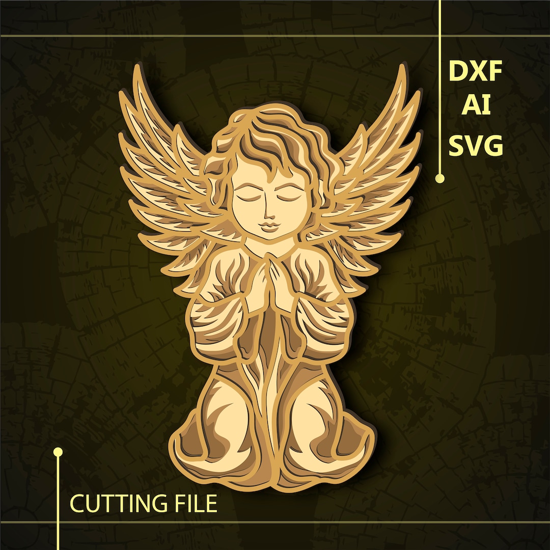 Angel Multilayer SVG. CNC. Cricut. Paper Cutting. Laser Cut File. 3D ...
