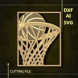 Basketball Multilayer SVG/ Basketball CNC file/ Cricut file / Cutting file svg/ Paper cut/ Laser cut file/        3D layer