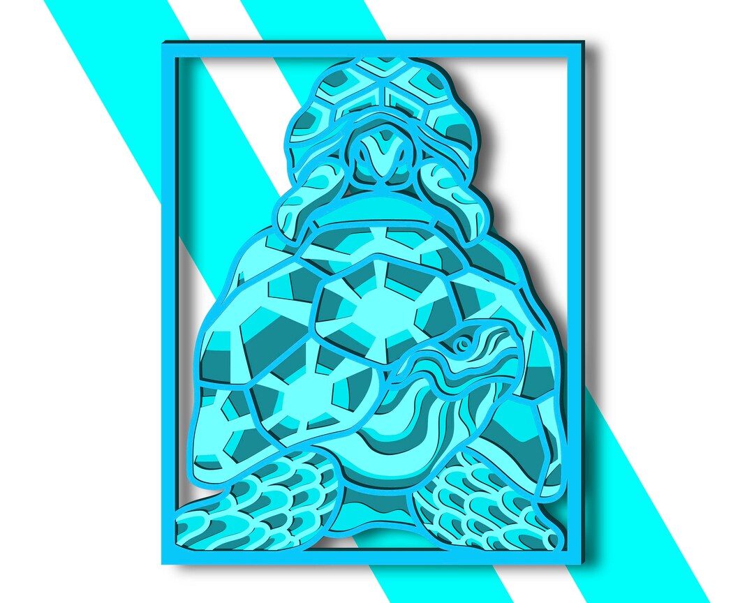 Turtle Multilayer SVG/ Turtle CNC/ Multilayer Svg/ Cutting File Svg ...