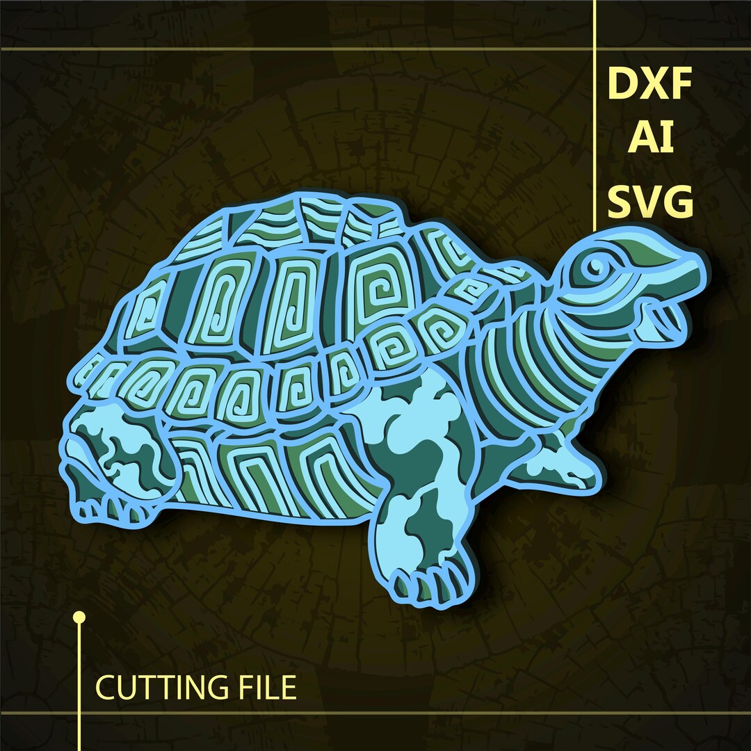 Turtle Multilayer SVG. CNC. Cricut. Paper Cutting. Laser Cut File. 3D ...