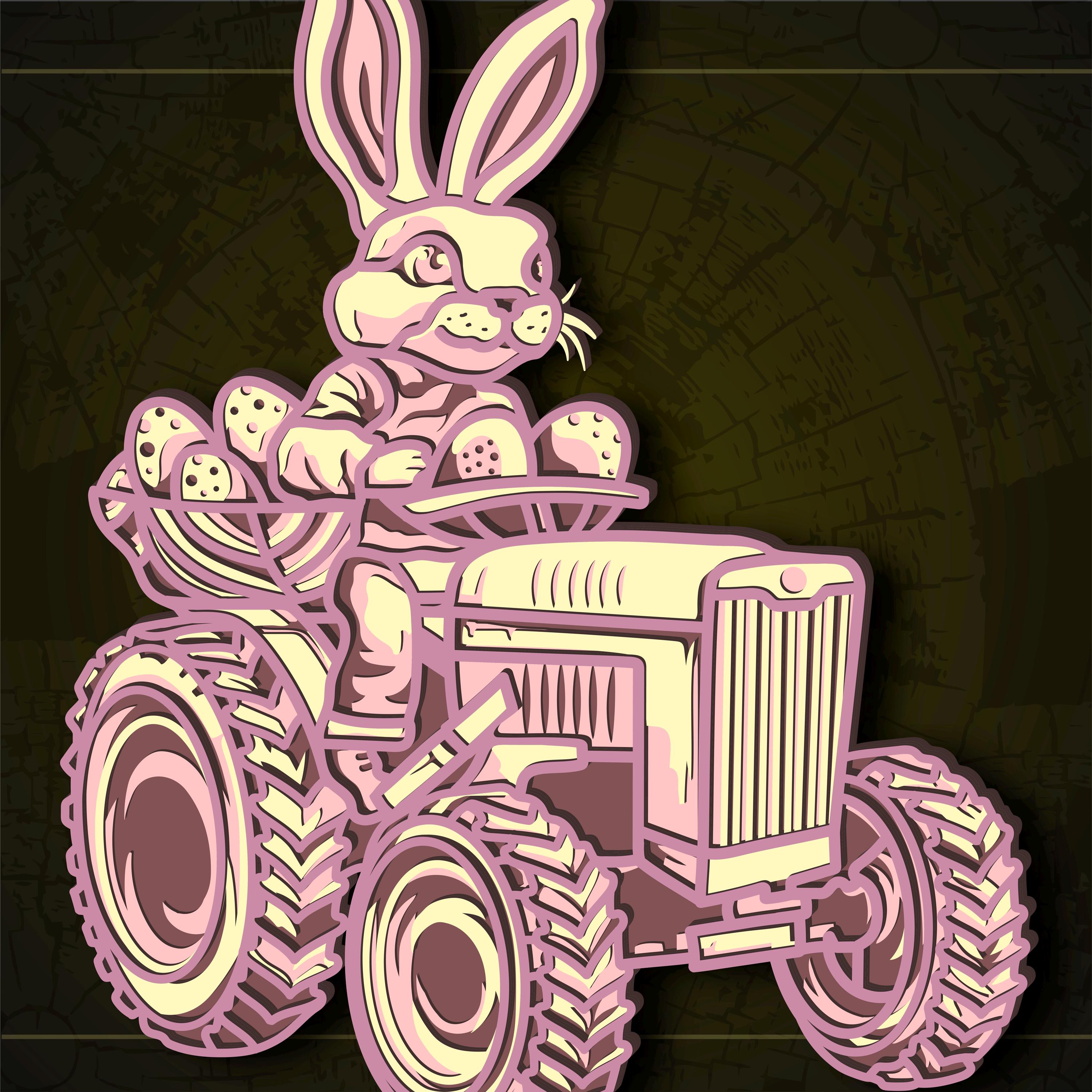 Easter Bunny Multilayer SVG. CNC. Cricut. Paper Cutting. Laser Cut