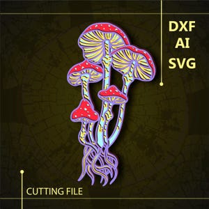 Amanita mushrooms Multilayer  SVG/ Amanita mushrooms CNC file/ Cricut file / Cutting file svg/ Paper cut/ Laser cut file/ 3D layer