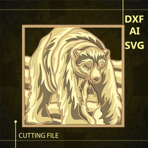 Polar bear Multilayer SVG/ Polar bear CNC file/ Cricut file / Cutting file svg/ Paper cut/ Laser cut file/ 3D layer
