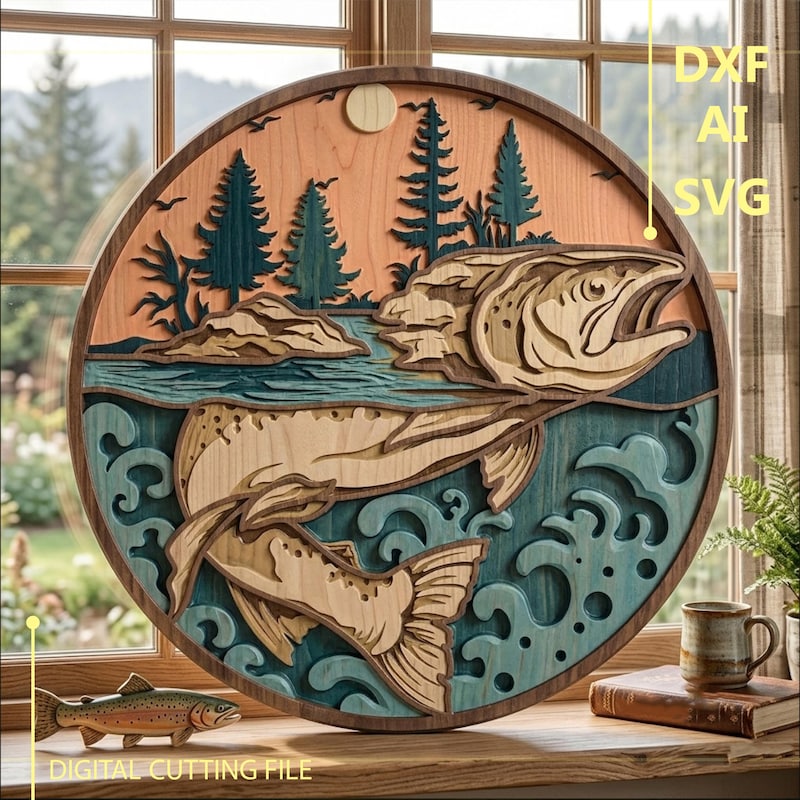 Laser Fish Relief Image - Etsy