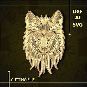 Wolf Multilayer SVG/ Wolf CNC file/ Cricut file / Cutting file svg/ Paper cut/ Laser cut file/ 3D layer