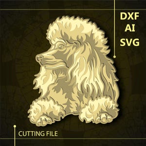 Poodle Dog  Multilayer SVG/ Poodle Dog CNC file/ Cricut file / Cutting file svg/ Paper cut/ Laser cut file/  3D layer