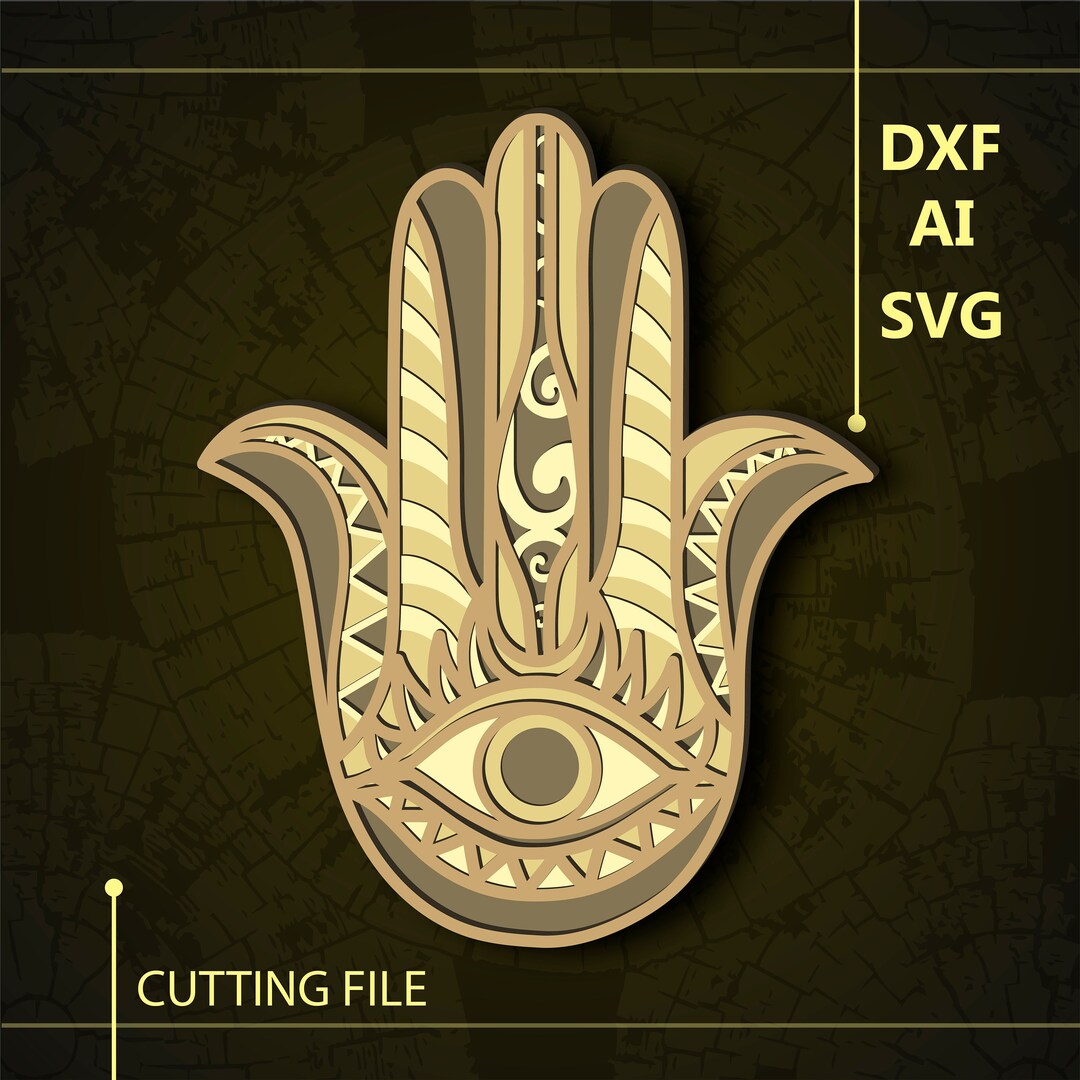 Hamsa Multilayer SVG/ Hamsa CNC File/ Cricut File/ Cutting File Svg ...