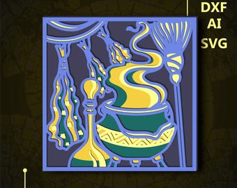 Magic Multilayer SVG. CNC. Cricut. Paper cutting. Laser cut file. 3D layer. Glowforge.