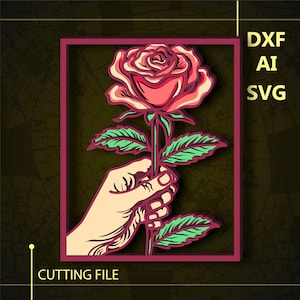 Roses Multilayer SVG/ Roses CNC file/ Cricut file / Cutting file svg/ Paper cut/ Laser cut file/ 3D layer