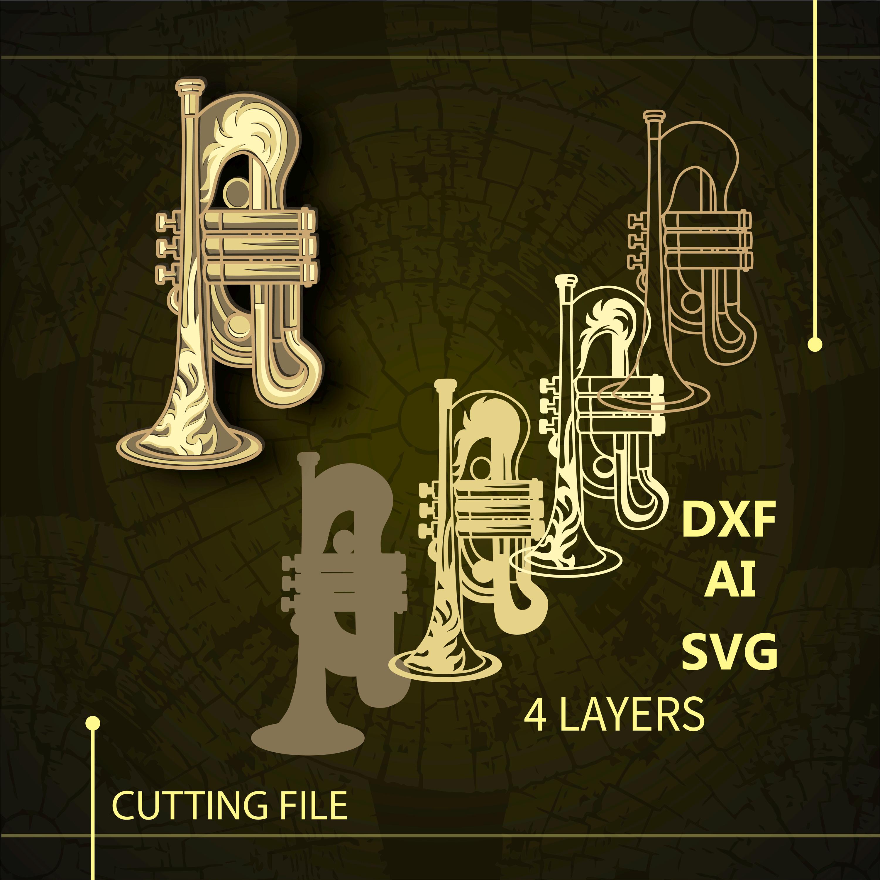 Bundle Musical Instruments Multilayer SVG. CNC. Cricut. Paper Cutting ...