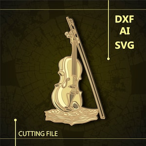 Violin Multilayer SVG/ Violin CNC file/ Cricut file / Cutting file svg/ Paper cut/ Laser cut file/ 3D layer