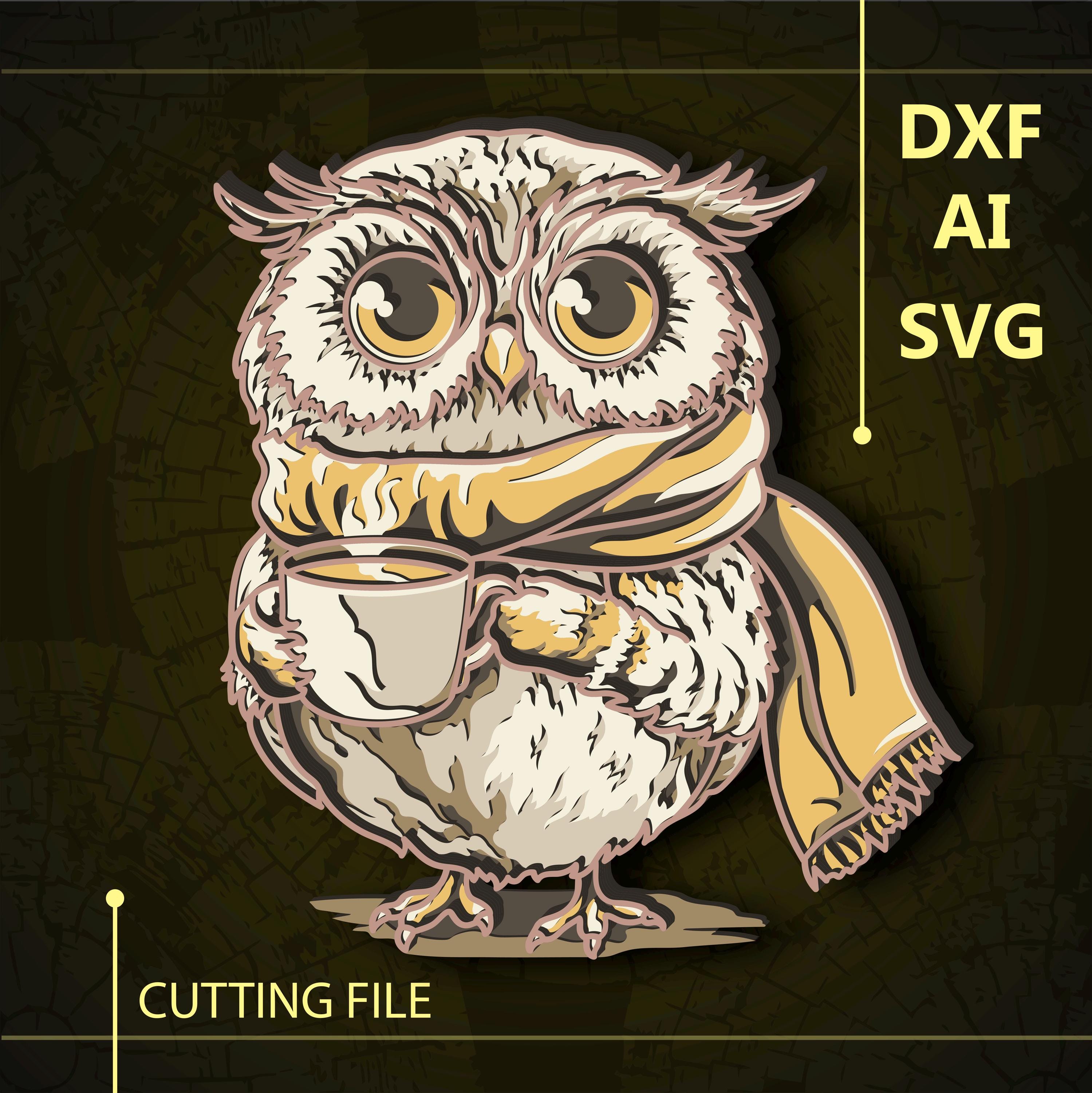 Owl Multilayer SVG/ Owl CNC file/ Cricut file / Cutting file svg/ Paper cut/ Laser cut file/      3D