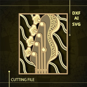 Guitar Multilayer SVG/ Guitar CNC file / Multilayer svg/ Cutting file svg/ Paper cut/ Laser cut file/ 3D layer