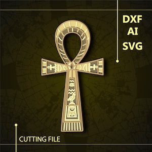 Egyptian Ankh Multilayer SVG/ Egyptian Ankh CNC file/ Cricut file/ Cutting file svg/ Paper cut/ Laser cut file/ 3D layer