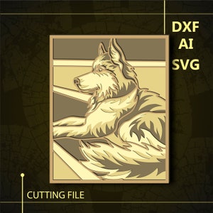 Husky Dog Multilayer SVG/ Husky Dog CNC file/ Cricut file/ Cutting file svg/ Paper cut/ Laser cut file/ 3D layer
