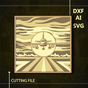 Plane Multilayer SVG/ Plane CNC file/ Cricut file / Cutting file svg/ Paper cut/ Laser cut file/ 3D layer