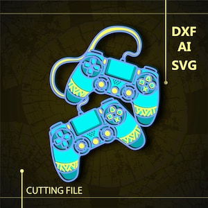 Game controller Multilayer SVG/ Game controller CNC file/ Cricut file / Cutting file svg/ Paper cut/ Laser cut file/ 3D layer