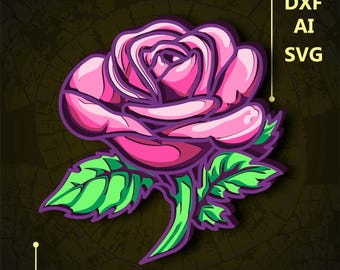 Roses Flowers Multilayer SVG. CNC. Cricut. Paper cutting. Laser cut file. 3D layer. Glowforge.