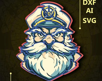 Sailor Multilayer SVG. CNC. Cricut. Paper cutting. Laser cut file. 3D layer. Glowforge.