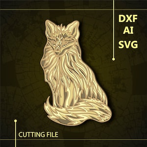 Fox Multilayer SVG. CNC. Cricut. Paper Cutting. Laser Cut File. 3D ...