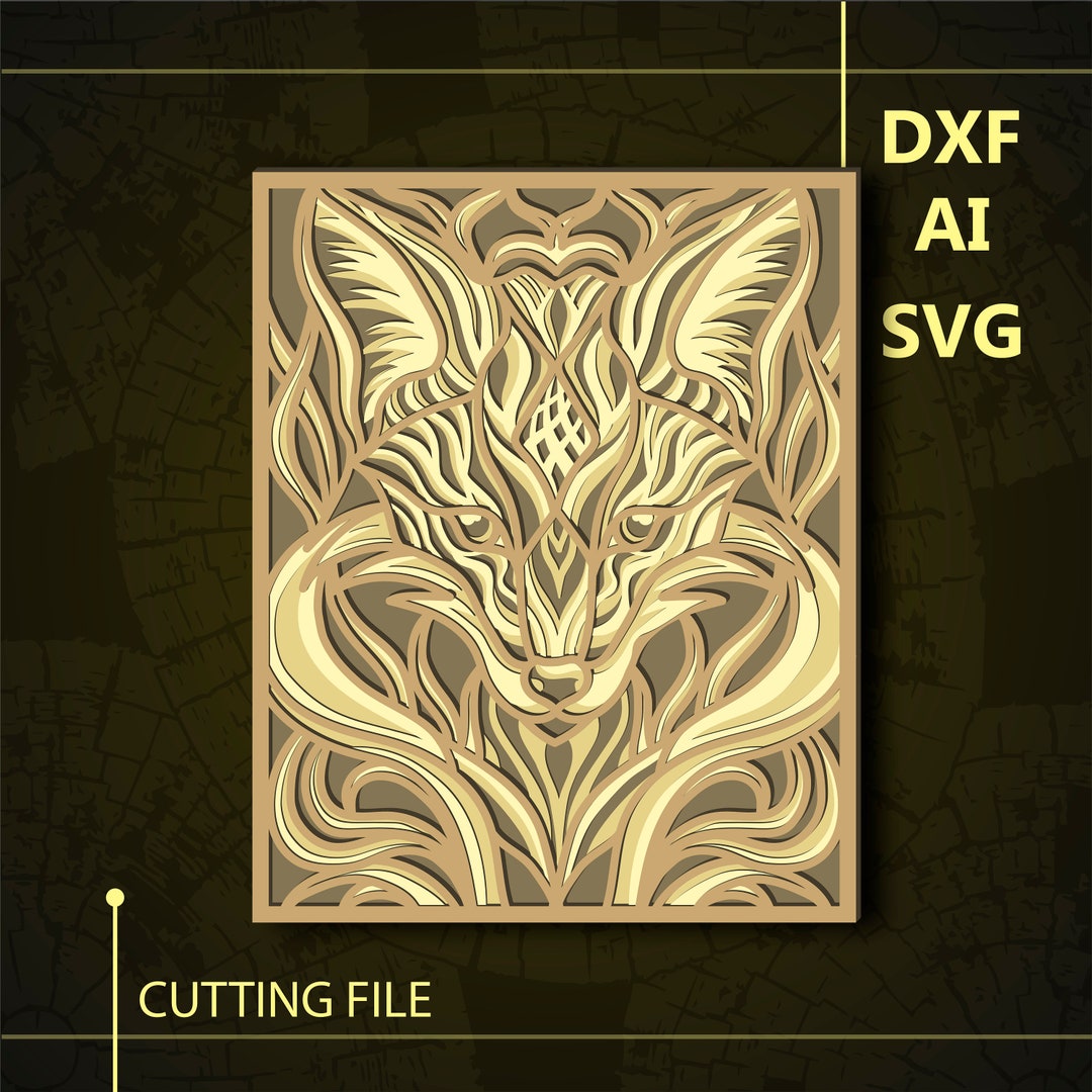 Fox Multilayer SVG/ Fox CNC File/ Cricut File/ Cutting File Svg/ Paper ...
