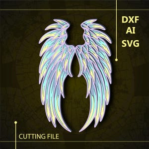 Angel wings Multilayer SVG/ Angel wings CNC file/ Cricut file / Cutting file svg/ Paper cut/ Laser cut file/ 3D layer