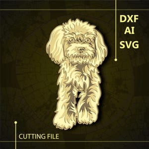Maltipoo Multilayer SVG/ Maltipoo CNC file/ Cricut file / Cutting file svg/ Paper cut/ Laser cut file/ 3D layer