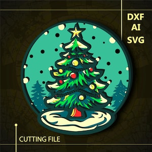 Christmas tree Multilayer SVG /Christmas tree CNC file/ Cricut file / Cutting file svg/ Paper cut/ Laser cut file/ 3D layer