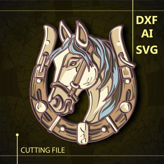 Horse Multilayer SVG. CNC. Cricut. Paper cutting. Laser cut file. 3D layer. Glowforge.