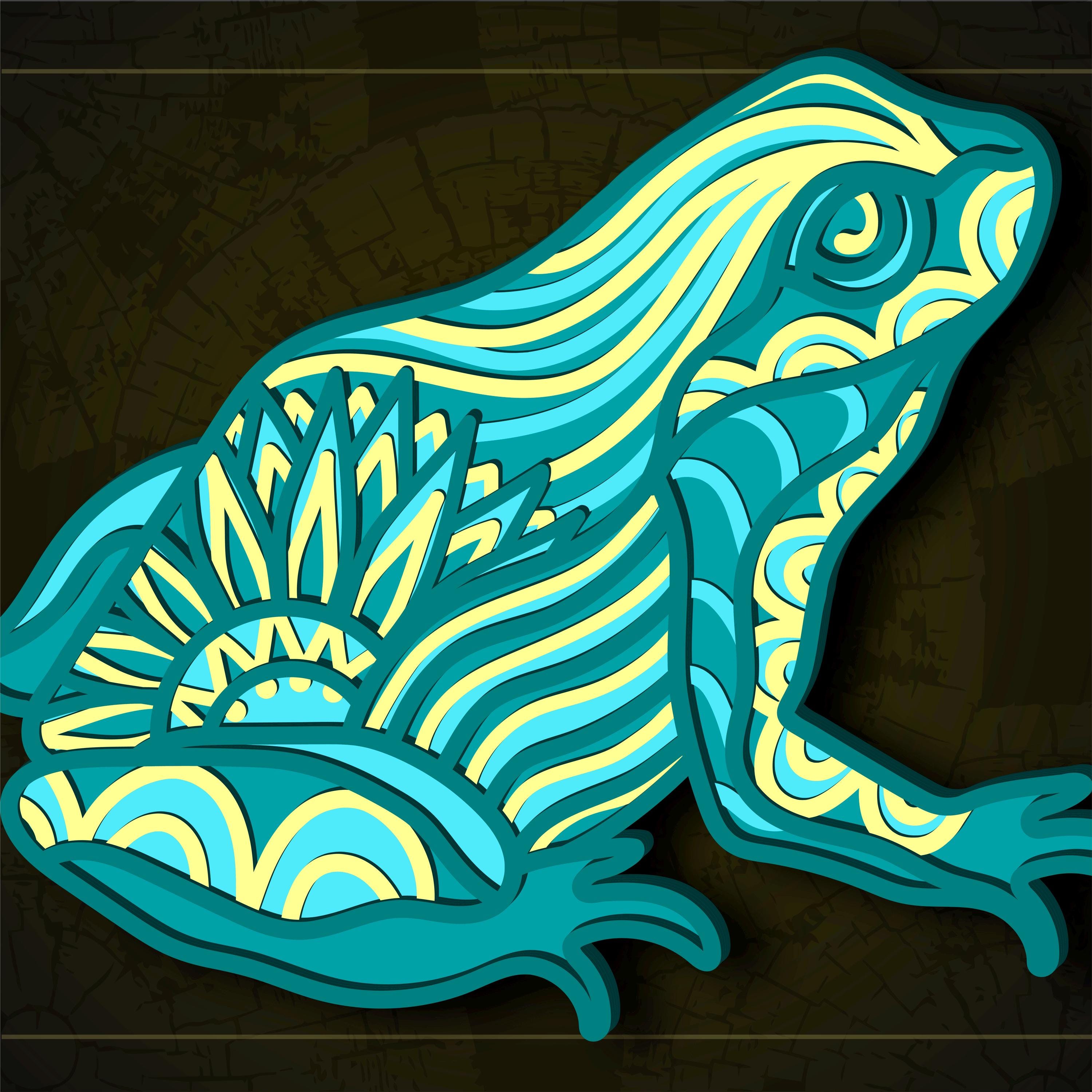 Frog Multilayer SVG. CNC. Cricut. Paper Cutting. Laser Cut File